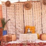 Sunset rooftop terrace at Riad Dar Benbrahim overlooking Marrakech Medina